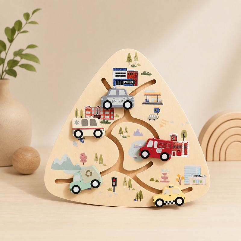 Wooden Car Sliding Track