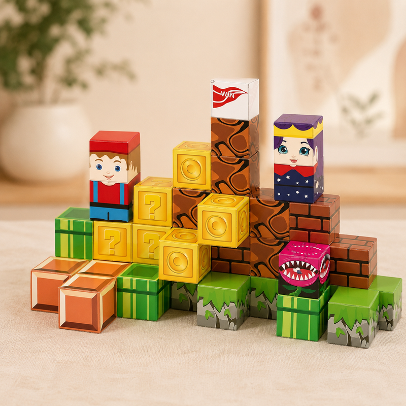 Colored Mini Magnetic Building Tiles