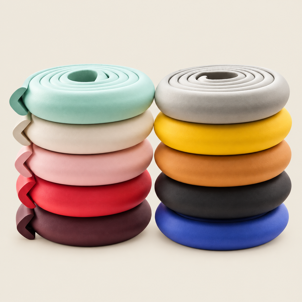 Anti-Collision Strips, Soft Corner Protectors Strip on warm neutral background