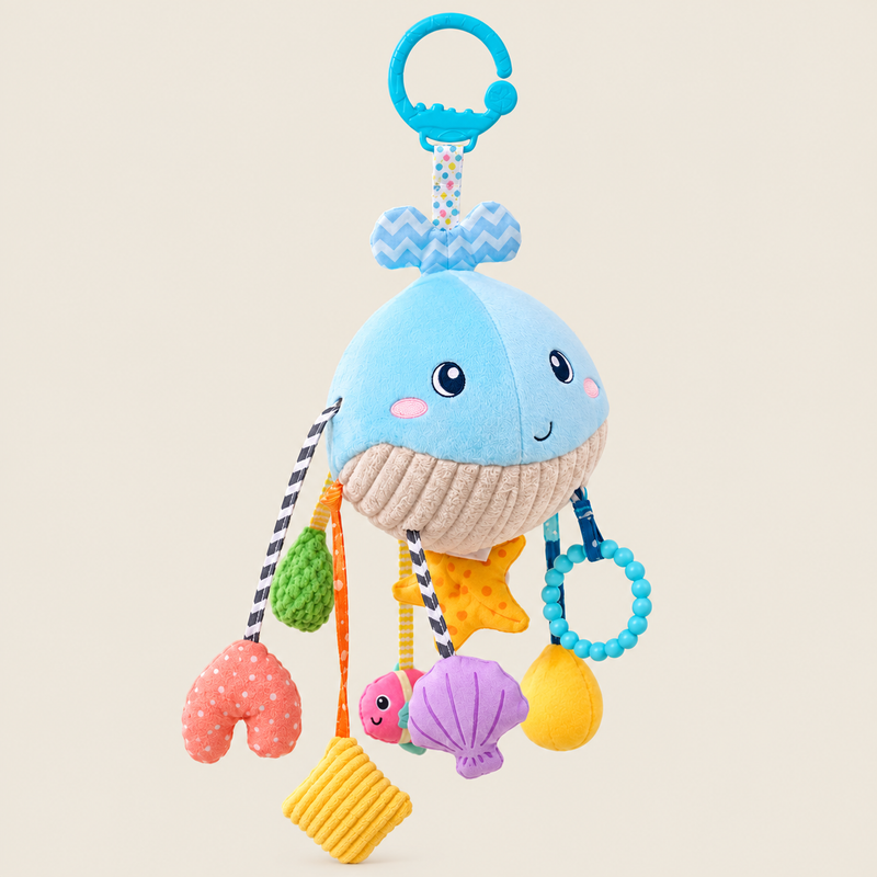 Chouchoule Baby Stroller Hanging Activity Toy on warm neutral background