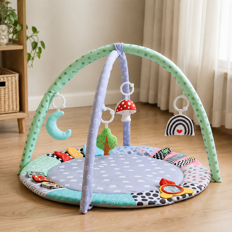 Colorful Round Baby Activity Gym & Sensory Play Mat