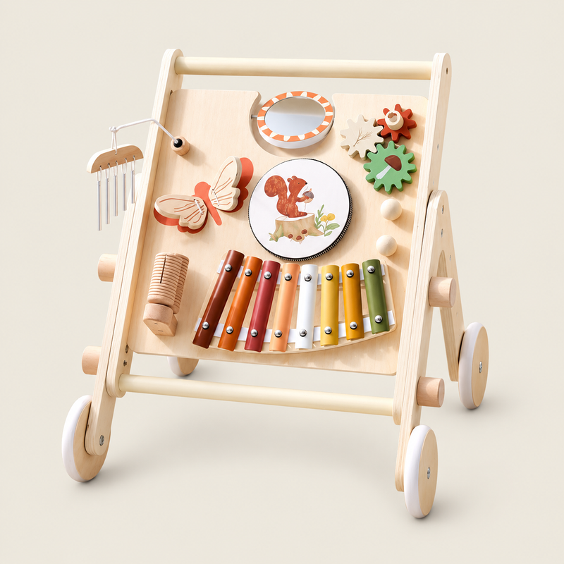 Multifunctional Music Station Trolley on warm neutral background